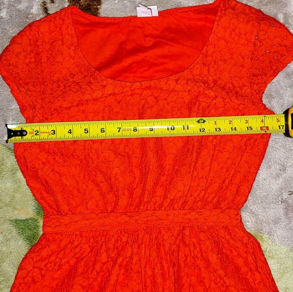 Used Merona Red Lacey Dress - Picture 6 of 6